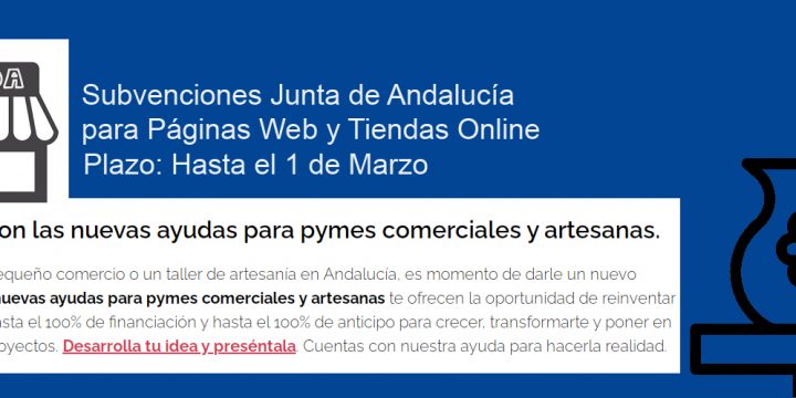 Subvenciones modernización pymes comerciales y artesanas de Andalucía